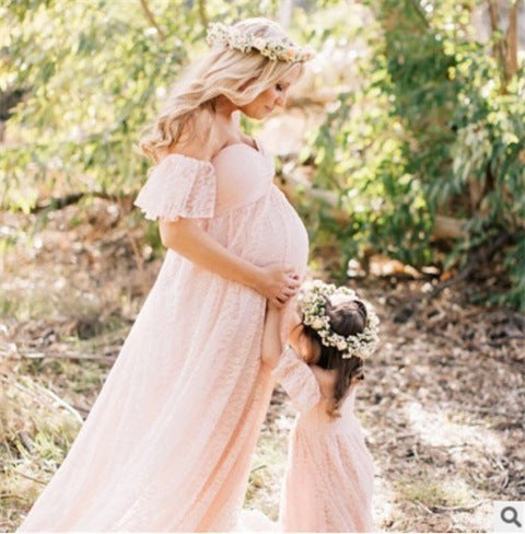 One-shoulder maternity dress