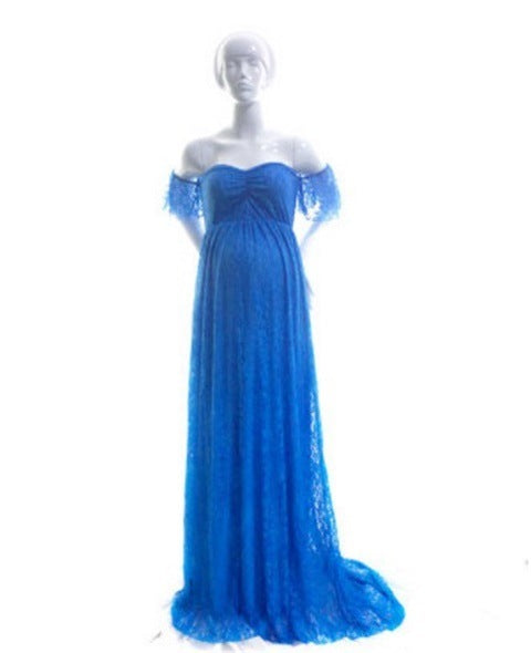 One-shoulder maternity dress