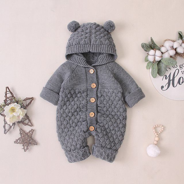 Baby knitted rompers