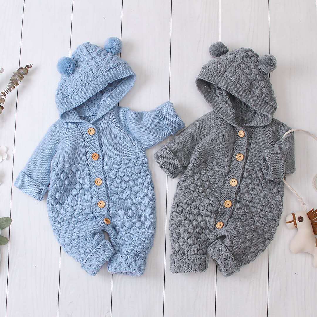 Baby knitted rompers