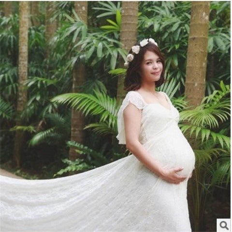 One-shoulder maternity dress