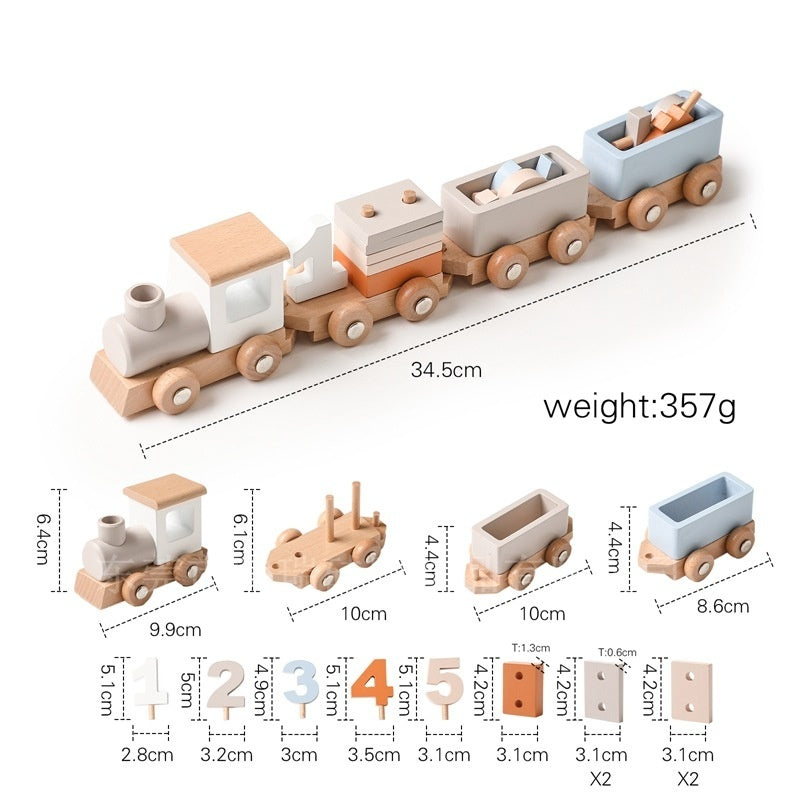 Wooden Baby Birthday Milestone Toy