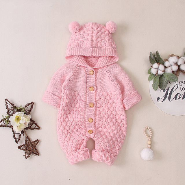 Baby knitted rompers