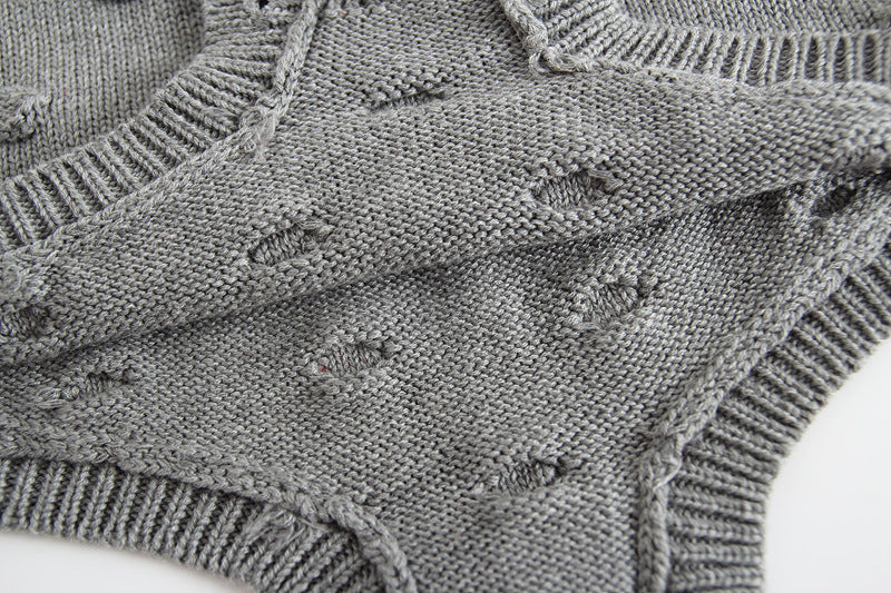 Knitted Baby Sweater Romper