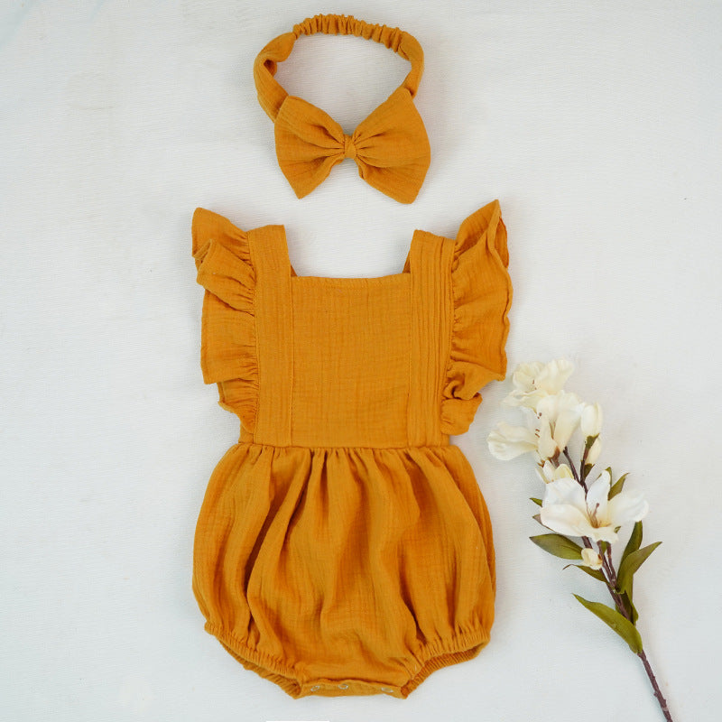 Baby Cotton Ruffled Romper