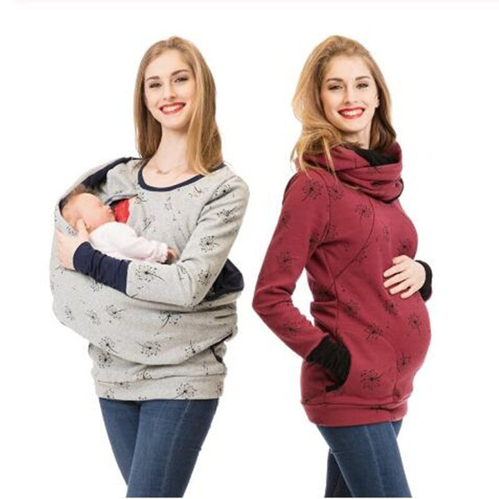 Printed Round Neck Maternity Wear