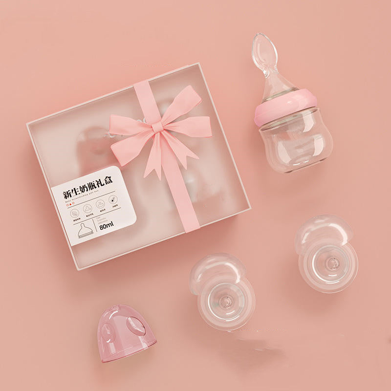 Baby Feeding Spoon Glass Bottle