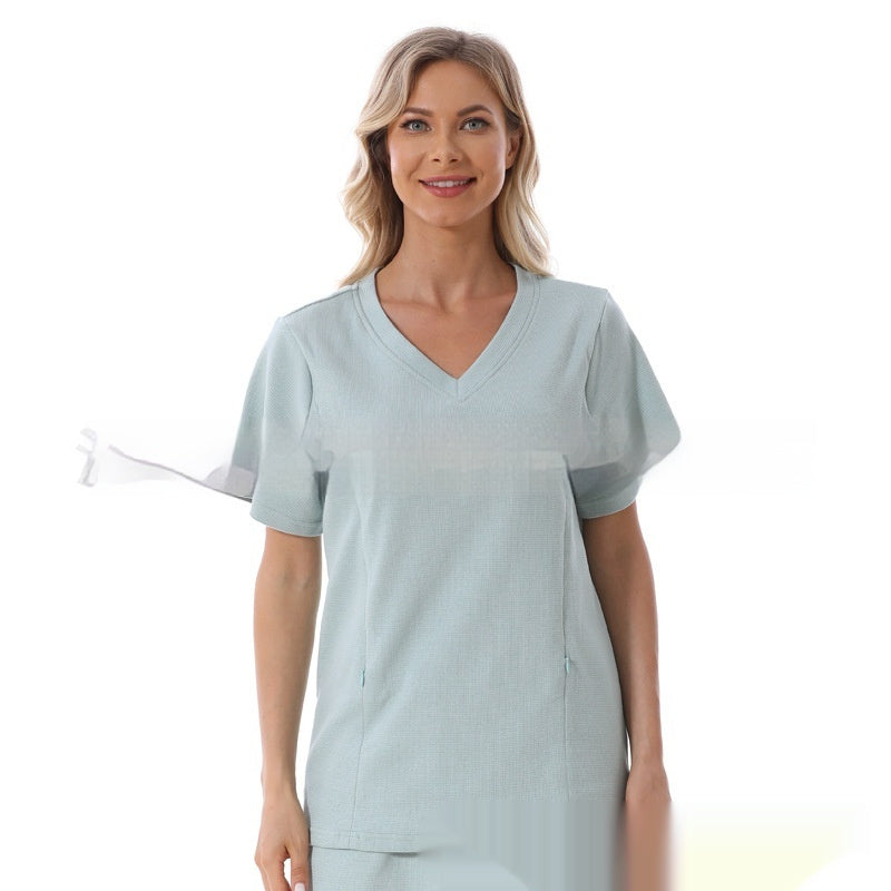 Home Waffle Short Maternity Suit